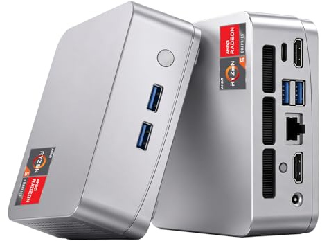 Kayoote Mini PC Computers Ryzen 5 5625U Processor (Turbo 4.3GHz) Win 11 Pro 16GB DDR4 512GB SSD Desktop Computer 4K Dual HDMI Display/USB3.0/WiFi 6 BT5.2/Type-C/RJ45 Ethernet Business Office Home