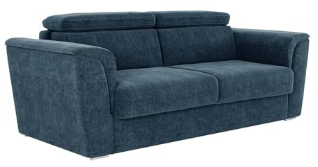 Vente-unique - Schlafsofa 3 Rizora - Polyester - blau