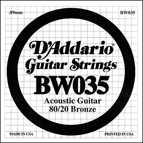 D'Addario .035 Bronze Wound Single String for Acoustic Guitar