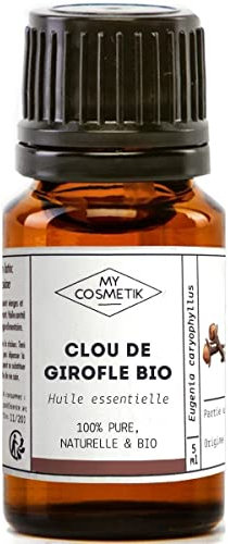 MY COSMETIK - Huile Essentielle de Clou de girofle BIO AB - Issue de l'agriculture Biologique - Chémotypées HEBBD/HECT - 100% pure et naturelle - Certifié ECOCERT - Fabriqué en France - 30 ml