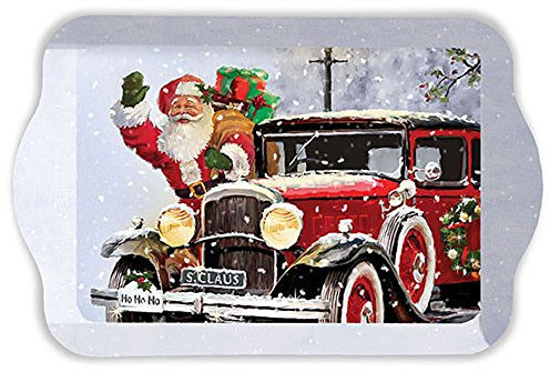 TableTotty plateau mélamine père noël automobile 15 x 23 cm.