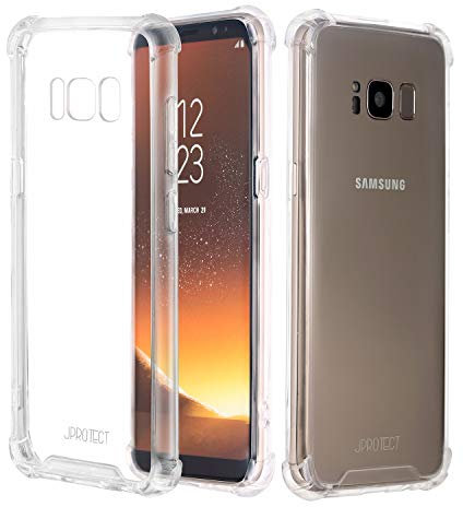 JProtect Handyhülle für Samsung Galaxy S8 Hülle | Samsung S8 Hülle Shockproof Bumper | Galaxy S8 Hülle Transparent | Stoßsichere S8 Hülle | Handy Hülle Samsung Galaxy S8 Durchsichtig Case