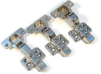 Bluware 10pcs Full Overlay Cabinet/Kitchen Hinges with Soft Close & Click-on Mount