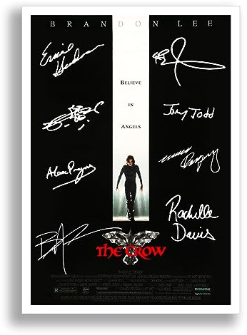 Mounted Gifts The Crow Cast Signed A4 Poster Photo Print Framed Autograph Gift Movie Film Brandon Lee (POSTER ONLY)