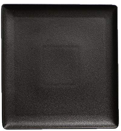 Assiette Western Carrée Noire , Assiettes à Steak en Céramique , Convient pour Un Usage Quotidien des événements Spéciaux des Réceptions Et des Repas 9 Couleur: Noir