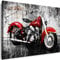Myartstyle - Bilder Motorrad Harley Davidson 100 x 70 cm Leinwandbilder XXL - 1 Teilige Wandbilder Kunstdrucke w-a-2024-47
