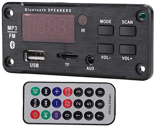 Denash Placa decodificadora de Bluetooth, Altavoz de Coche Placa de decodificación de MP3 Bluetooth 5.0 Sin pérdidas Placa decodificadora de MP3 de música para Coche Módulo de decodificación