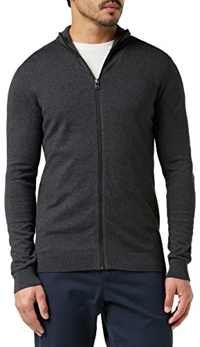 SELECTED HOMME Herren Slhberg Full Zip Cardigan B Noos Sweatshirt, Grau (Antracit/Melange), L