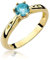 Damen Ring 585 14k Gold Gelbgold echt Topas Edelstein Diamanten Brillanten