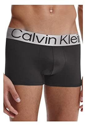 Calvin Klein Low Rise Trunk 3Pk 000Nb3074A, Boxer a Vita Bassa, Uomo, Nero (Black), L