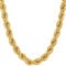 Dubai Collections 7mm Rope Chain Necklace 24k Real Gold Plated for Men and Women (61)