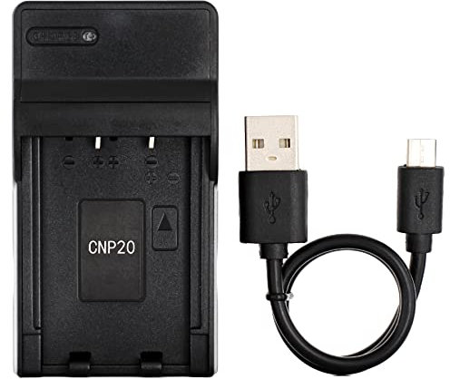 Norifon NP-20 USB Cargador para Casio Exilim Card EX-M20, EX-S100, EX-S3, EX-S500, EX-S600, EX-S770, EX-S880, Exilim Zoom EX-Z18, EX-Z3, EX-Z4, EX-Z5, EX-Z6, EX-Z60, EX-Z65, EX-Z70 Cámara y Más