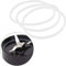 Mixer Bague d'étanchéité en Caoutchouc,3/6 Pièces Joints de Rechange Bague en Caoutchouc Bagues d'étanchéité Joints Partie pour Magic Bullet Plat Croix Lame Accessoires Blender(3 PIÈCES),