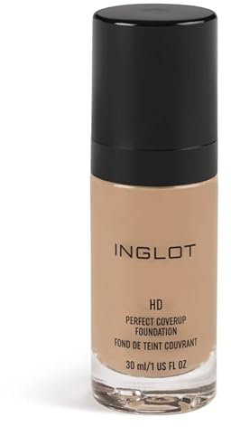 Inglot HD Perfect Coverup Foundation, Für einen langanhaltenden Effekt mit HD Pigmenten, Hypoallergen, natürliches, makelloses Aussehen, mit weißen Trüffelextrakts, 30 ml : 76