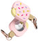 elago Ice Cream Hülle Kompatibel mit AirTag Case, mit Air Tag Schlüsselanhänger - Fallschutz, Karabiner (Zum Aufspüren von Hunden, Schlüsseln) Ortungsgerät Nicht Enthalten (Erdbeere)