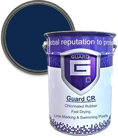 Guard CR Chlorinated Rubber Road Line Marking Paint - 5 Litres Multiple Colours (Blue)