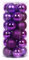 3CM Weihnachtsdeko Weihnachtskugeln,24 Stücke Kunststoff Weihnachtsbaum Kugeln Christbaumkugeln Weihnachtsbaum Deko Anhänger Baumschmuck Ornamente Christbaumschmuck für Weihnachtsdekoration,Lila