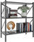 VCM Holz Metall Aufbewahrung Stand Regal Bücherregal Deko Bücher Standregal Insasi 2 Anthrazit