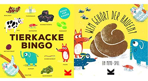 Tierkacke-Bingo & Wem gehört der Haufen? Ein Memo-Spiel