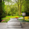 Paysage De Forêt Verte Papier Peint 3D Mural, Peinture Murale Photo Décorative, Adaptée Au Salon Et À La Chambre À Coucher, Au Bureau, À L'Hôtel Et Au Restaurant, Wa 140 (largeur) x 70 (hauteur) cm