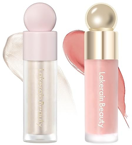 Erinde Cream Blush & Higlight Makeup, Soft Pinch Dewy Silk Blush, Shimmer Face Highlighet, Buildable Blendable
