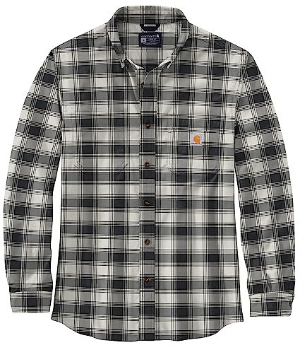 Carhartt Herren Langarmhemd Flannel L,S Plaid Shirt, Farbe:Malt, Größe:L
