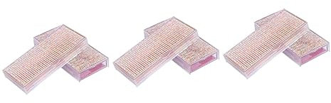 FOMIYES 3sets False Eyelash Container Organized Layers Eyelash Storage Box Candy Design Easy Access 2pcs*3