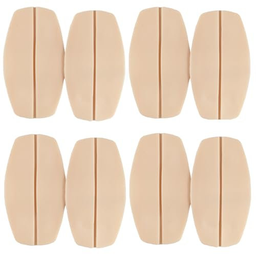 CLKE BH Trägerpolster, 4 Paar BH Schulterpolster, Silikon Bra Strap Pad, Bra Strap Kissen, Trägerpolster Silikon, BH Träger Anti Rutsch Pad, für Frauen und Mädchen (Hautton)