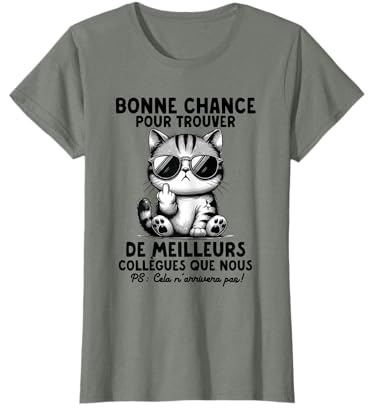 Idée Cadeau Départ Collègue De Travail Humour T-Shirt