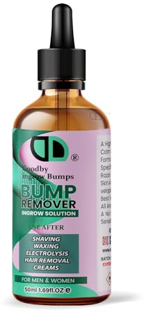 Bump Removal & Piercing Bump Treatment Shrinking Drops | Bump Free Piercing Aftercare | Piercing Cleaner & Keloid Scar Removal | for Piercing Bumps and Keloids 50ML GLASS DOPPER
