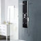 BaraSh Duschpaneel Glas 25×44,6×130 cm Schwarz Duschpaneel Eckmontage Duschpaneele Komplett