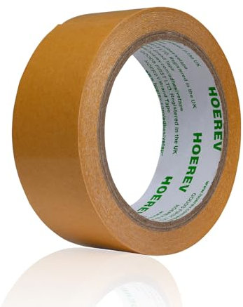Hoerev 1.5 Inch x 11 Yards,38mm,Carpet Tape Double Sided Removable Rug Tape Heavy Duty,Carpet Pipe Binding Strong Adhesive Tape