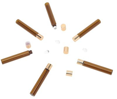 FRCOLOR 12piezas Botella De Aceite Esencial De Unidades De Vidrio Para Cosméticos Rodillo Para Perfumes y Aromaterapia