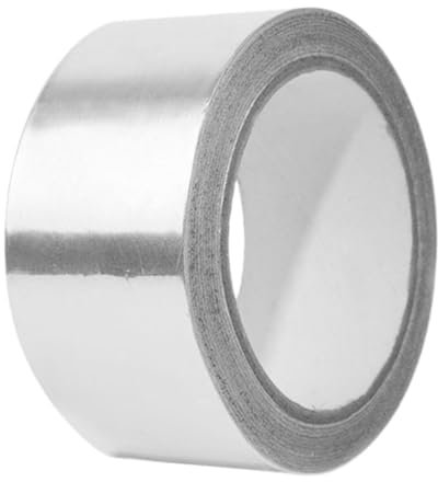 jojofuny 1 Rolle Selbstklebendes Dichtungsband Leitfähiger Kleber für Aluminiumfolie 45 Mm X 50 M Breit Metallband Zur Isolierung