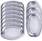 LAWALEISHE 10 Pack Aluminium Foil Party Platters,Silver Embossed Foil Food Platter,Reusable Serving Platter Set,Large Serving Platter for Parties,35.2x24.7cm,Oven and Freezer Safe