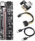 YABOANG Ver009S-plus PCI-E Riser da 16x a 1x per l'estrazione, scheda adattatore Riser alimentata, 8 condensatori fissi, cavo per criptovaluta GPU con cavo di alimentazione USB, 1 confezione