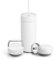 Fellow 16 oz Carter Bundle (3 in 1) Travel Mug with Carry Handle, Move & Cold Lids with Straw - to-Go Coffee Tumbler, Ceramic Interior & Vacuum-Insulated Stainless Steel - Coffee Cups-Matte White