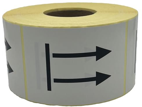 Giese-GEF Aufkleber - Doppelpfeil - Pfeile - 74 x 105 mm - Seite nach oben - 1000 Etiketten für den Versand auf Rolle