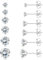 Diamday 6 Paires Boucles d'Oreilles pour Femmes Hommes Acier Chirurgical Piercing Oreille Hypoallergénique Clou d'Oreille 5A Zircone Cubique Helix Cartilage Tragus Piercing Boucles d'Oreilles