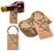 FINGERINSPIRE 50 Pcs Pop it When She Pops Mini Champagne Baby Shower Tags Wine Bottle Tags Enjoy a Toast When Baby Arrives Paper Wine Glass Label Wheat Wine Glass Charms Champagne Wine Bottle Tags