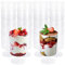 MEIDIV 100 Pcs Mini Dessert Cups, 100ml Clear Plastic Dessert Pots Cheesecake Cups, Reusable Serving Bowl for Appetizer, Pudding, Mousse