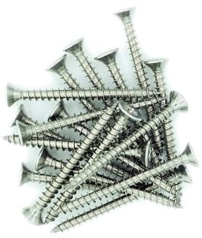 100x 4.5 x 40mm Chipboard Countersunk Head Wood Screws A2 Stainless Steel Chipboard Screws for Floorboards Wood Fences DIY Furniture & Repairs - Corrosion-Resistant and Durable