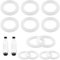 12pcs Rechange pour Bouteille Sodastream, Joint d'Étanchéité en Silicone Blanc pour Le Joint Torique de Rechange pour Bouteille Sodastream pour Bouteille en Plastique & Bouteille en PET
