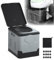 PLABNK Portable Camping Toilets Chair, Folding Toilet Camping Seat, Top Cover Design/Easy to Lift, Easy to Clean+ Reusable, with Garbage Bags, for Camping, Car, Hiking, Tent, Boat,Grey