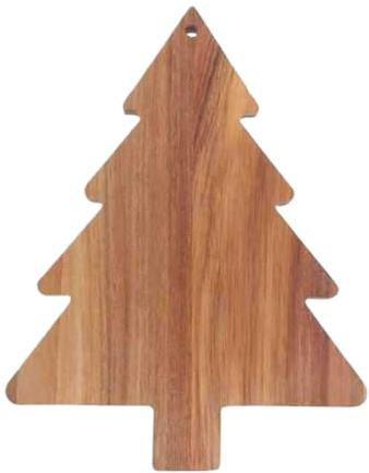 Tabla de cortar de madera navideña,tabla de cortar para árbol de Navidad | Tabla de cortar de madera para árbol de Navidad Tabla de embutidos - Bandeja de servir con asa, decoración navideña