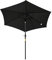 Outsunny Parasol droit parasol inclinable de jardin balcon terrasse manivelle toile polyester imperméabilisée haute densité 180 g/m² Ø2,6 x 2,35H m aluminium noir