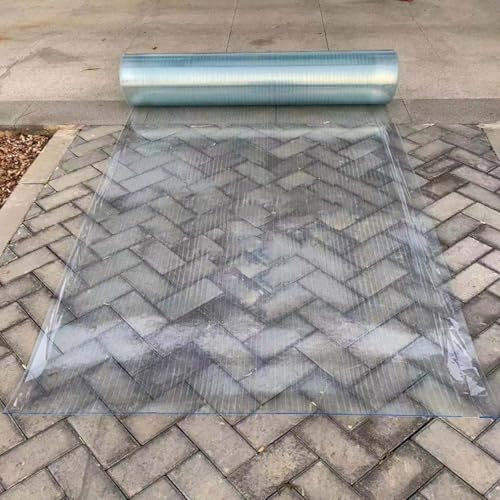 1mm Polycarbonat-Dachplatte,Gewächshausplatten Stegplatten Ersatzplatten,Leicht Zu Schneiden Transparente Glasfaserplatte, Stoßfest, UV-Schutz, Für Terrassen Gartenbau,1,64/2,62/3,28/3,94 Fuß(0.5x1m/1