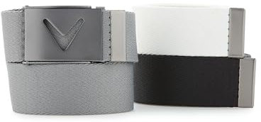 Callaway Herren V-Logo Web Golf Belt Gürtel, Schwarz, Einheitsgröße