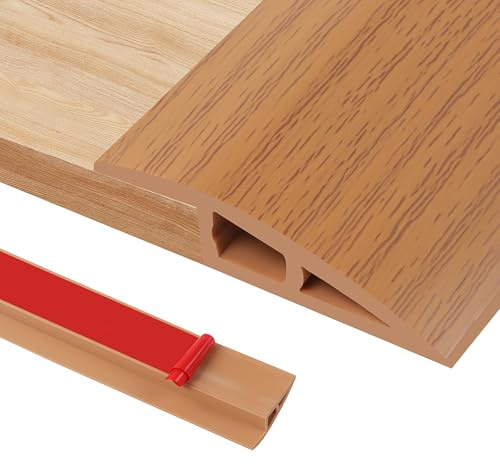 100cm Übergangsprofile Selbstklebend, PVC Türleistenkörper, Geeignet für Höhen Von 7-10mm, Teppich, Laminat und Fliesenschwellen, Türöffnungen, Kanten und Rollatoren(A5010,Gelbe Holzmaserung)