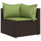 Eleganz Gartensitzmöbel Ecksofa aus PE-Rattan mit Kissen, pulverbeschichteter Stahlrahmen, 100% Polyesterstoff, perfekt für Terrasse und Garten, langlebig und pflegeleicht